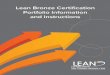 Table of Contents · Lean Bronze Certification is focused on tactical lean. Tactical lean is the deployment and application Tactical lean is the deployment and application of basic