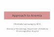 Approach to Anemiatsh.or.th/file_upload/files/อ_ ชลลดา - Approach to Anemia.pdf · Macrocytic anemia (MCV > 100 fL) Iron deficiency anemia Acute blood loss Megaloblastic