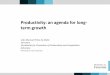Productivity: an agenda for long- term growth · 3 3 Ministério da Productivity as the key to sustainable growth Fazenda Brazil v. USA (Relative GDP per capita, PPP in US constant