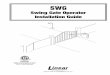 Swing Gate Operator Installation Guide · use copper wire only! model swg single phase power wiring volts & hp maximum distance (feet) wire gauge single dual 115 volts 1/2-hp 222