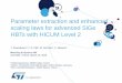 Parameter extraction and enhanced scaling laws for advanced … · 2015-03-20 · Parameter extraction and enhanced scaling laws for advanced SiGe HBTs with HICUM Level 2 T. Rosenbaum1,2,3,