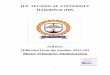 H.P. TECHNICAL UNIVERSITY HAMIRPUR (HP)1 H.P. TECHNICAL UNIVERSITY HAMIRPUR (HP) Syllabus [Effective from the Session: 2015-16] Master of Business Administration