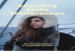 Educating Arctic Entrepreneurs...Educating arctic entrepreneurs: The next generation of sustainable pioneers Foreword The ice sheets are melting faster than ever before, sea levels