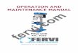 MAINTENANCE MANUAL fervi · Every person who is responsible for the use and maintenance of the machine should first have read the instruction manual, particularly the chapter dealing