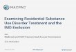 Examining Residential Substance Use Disorder Treatment …...provided in an IMD Allows Virginia Medicaid to pay for SUD services provided in residential treatment facilities > 16 beds,