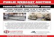 PUBLIC WEBCAST AUCTION - Automatics & Machinery2015 kaeser sm 10 screw type 10 hp air compressor, kobalt 60 air compressor, great lakes air dryer, 2011 morgan model g-100t injection