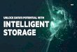 Unlock Data’s Potential With Intelligent Storage · Rather than guess at future needs and overprovision, intelligent storage changes how we provide and acquire storage capacity
