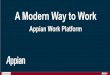 A Modern Way to Work · Appian –BPM Market Leader Enterprise-wide process use saves $10M+ per year. $30M+ savings from IT Service Request Management users “Appian scores the highest