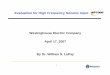 Evaluation for High Frequency Seismic Input · 1 Evaluation for High Frequency Seismic Input Westinghouse Electric Company April 17, 2007 By Dr. William S. LaPay