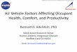 Air Vehicle Factors Affecting Occupant Health, Comfort, and … · 2019-05-04 · Air Vehicle Factors Affecting Occupant Health, Comfort, and Productivity Bernard D. Adelstein, PhD