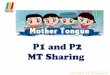 P1 and P2 MT Sharing - Pioneer Primary School Info/Annual Briefing for Parents...Tune in to Chinese / Malay / Tamil radio stations Choose appropriate MTL TV programmes to watch with