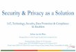 Security & Privacy as a Solution - BEREC · data value chain, legal and compliance topics in IoT via EC H2020 project IoT CREATE. Connected & Hyperconnected: Arthur's Legal has an
