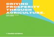 DRIVING PROSPERITY THROUGH AGRICULTURE. · 2017-06-26 · Prosperity depends on making agriculture work better, using natural resources well, and creating stronger markets for what