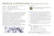 WORLD LITERATURE II (ENGLISH 2220)...World Literature II Syllabus, p. 2 of 5 General Policies for Students in World Literature II Absence Policy: Regular and punctual class attendance