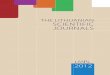 The LiThuanian ScienTific JournaLS - Serialsserials.lt/wp-content/uploads/2011/12/Lithuanian_research_journals... · santalka: filosofija, komunikacija / coactivity: philosophy, communication