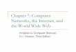 Chapter 7: Computer Networks, the Internet, and the World ...asamba/cs10051/CS-10051Chap07.pdf · Wide Area Networks Wide area networks (WANs) Connect devices that are across town,
