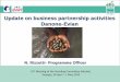 Update on business partnership activities Danone-Evian · 2015-01-12 · Update on business partnership activities Danone-Evian ... Management plan . involving all stakeholders. Fund