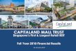 CAPITALAND MALL TRUST - listed company · 1/23/2019  · 2 CapitaLand Mall Trust Full Year 2018 Financial Results *January 2019* Disclaimer This presentation may contain forward-looking