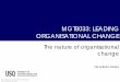 MGT8033: LEADING ORGANISATIONAL CHANGE...2009/07/19  · MGT8033: LEADING ORGANISATIONAL CHANGE The nature of organisational change DR AHMAD FAISAL Doc: MGT8033 – M1 July 2009 Dr