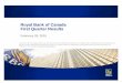 Royal Bank of Canada First Quarter Results · 2015-02-25 · Royal Bank of Canada First Quarter Results February 25, 2015 All amounts are in Canadian dollars and are based on financial