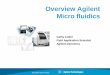 Overview Agilent Micro fluidics · 2016-08-30 · verify the size and quality using an Agilent bioanalyzer or 6% native PAGE. “…..we recommend evaluating the small RNA content