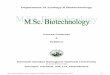 Department of Zoology & Biotechnology - SGRRITS · M.Sc. Biotechnology, Course Contents & Syllabus, H.N.B. Garhwal University - 2013 (1) Department of Zoology & Biotechnology Course