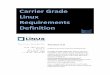 Carrier Grade Linux Requirements Definition · 6. Standards Requirements Definition Provides references to useful and necessary APIs, specifications, and standards, such as POSIX,
