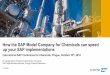 How the SAP Model Company for Chemicals can speed up your ... · SAP Value Assurance for SAP S/4HANA powered by the Model Company SAP Model Company is the baseline allowing Clients