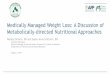 Medically Managed Weight Loss: A Discussion of ...tenant_id/ckeditor_assets/attachments/... · Medically Managed Weight Loss: A Discussion of Metabolically-directed Nutritional Approaches