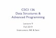 CSCI 136 Data Structures & Advanced ProgrammingLongest Increasing Subsequence •Given an array a[] of positive integers, find the length of the largest subsequence of (not necessary
