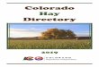 2019 Colorado Hay Directory...2019 COLORADO HAY DIRECTORY Published by The Colorado Department of Agriculture Markets Division 305 Interlocken Parkway Broomfield, CO 80021 (303) 869-9170