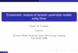 Econometric analysis of dynamic panel-data models using StataEconometric analysis of dynamic panel-data models using Stata David M. Drukker StataCorp Summer North American Stata Users