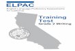 ELPAC Practice Test Grade 2 · spans. At kindergarten and grade 1, all test questions are administered one-on-one by a Test Examiner. At grades 2–12, Listening, Reading, and Writing