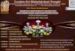 London Sri Mahalakshmi Temple 2019 2.pdf · 09:00AM - SANKALPAM 10:00AM - SRI SRINIVASA KALYANOTHSAVAM 12:30PM - DEEPA ARATHI All are cordially invited to participate in this auspicious