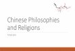 Chinese philosophies and religions Taoism 2 Taoism PPT (1).pdf · Taoist Practices Taoist physical practices, such as breath exercises, massage, martial arts, yoga and meditation