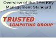 Overview of the TPM Key Management Standard · – Creation of a Migration Package (MP), or – Parsing of a MP, retrieved either from a remote or local MA or other valid source,