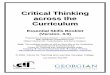 Critical Thinking across the Curriculum - PBL101...Critical Thinking across the Curriculum Essential Skills Booklet (Version. 3.0) Prepared by Annique Boelryk – Instructional Designer