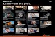 Learn from the pros..… · Learn from the pros. Featured presentations by Sony’s Artisans of Imagery and Sony Supporters sony.com/alpha @sonyalpha Booth 701 Sony Pro Support -