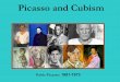 Picasso and Cubism...Cubism: 1907-1914 Movement in the visual arts created by Pablo Picasso and Georges Braque. Cubist work emphasized the flat, two-dimensional, fragmented surface