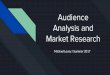Audience Analysis and Market Researchxswang/Courses/Csc380/... · 2017-10-30 · Target demo/audience Female 20-34 Delmarva resident Radio cumer Race, income, weight, etc. did not