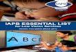 for Low Vision Services - IAPB Standard List...6 ESSENTIAL LIST for Low Vision Services Description Standard List Category or Locally Purchased (L) Essential (E) or Desirable (D) Quantity