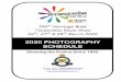 2020 PHOTOGRAPHY SCHEDULE -  · Photography Competition or won any placing in a major competition such as capital city show. Youth Youth class is for age 17 and under. There is no