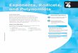 Exponents, Radicals, 4 and Polynomials...© 2010 College Board. All rights reserved. Unit 201 4?? Exponents, Radicals, and Polynomials Essential Questions How do multiplicative patterns