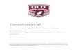 Constitution of - QRL · Constitution of Queensland Rugby Football League Limited ACN 009 878 013 “Corporations Act” A Company limited by guarantee Revision Date: 10 October 2016