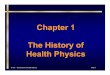Chapter 1 The History of Health Physics H-117 ...H-117 – Introductory Health Physics Slide 19 1987 ICRP 60 recommends 10 rem in 5 years, not to exceed 5 rem in a year using BEIR