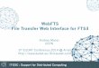 WebFTS File Transfer Web Interface for FTS3 · 2017-05-24 · cloud storage services (Owncloud, Google Drive, etc). Priority is given to CERNBox (Owncloud deployment at CERN) ! Avoid