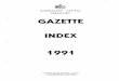 AUSTRALIAN CAPITAL TERRITORY GAZETTE INDEX · AUSTRALIAN CAPITAL TERRITORY GAZETTE Index 1991 This index covers ACT Gazettes issues 1-50 and Special issues S 1-163.Regular issues