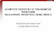 ASYMPTOTIC PROPERTIES OF TRIGONOMETRIC TRANSFORMS … · ASYMPTOTIC PROPERTIES OF TRIGONOMETRIC TRANSFORMS VIA ALGEBRAIC THEORETICAL SIGNAL MODELS Doru Balcan and Satashu Goel Carnegie