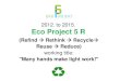 2012. to 2015. Eco Project 5 R...I KUGLICA ZA BOR OD OSTATAKA MATERIJALA ZA ŠIVANJE 8. RADIONICA –IZRADA TORBICA I VJEŠALICE OD TRAPERA: KREIRANJE, KROJENJE I ŠIVANJE UZ ISPOMOĆ