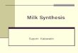 Milk Synthesis Milk Synthesis Process MilkSynthesis.pdf · Glucose to lactose Glucose enters cell via basolateral membrane by specific transport mechanism Some converted to galactose,